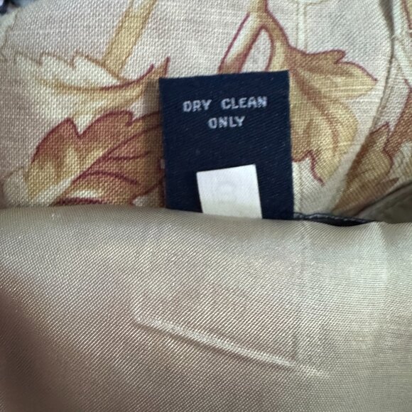 ANN TAYLOR Vintage Y2K Linen Blend Pink Floral Lined Sleeveless Sheath Dress 4 - Picture 6 of 7